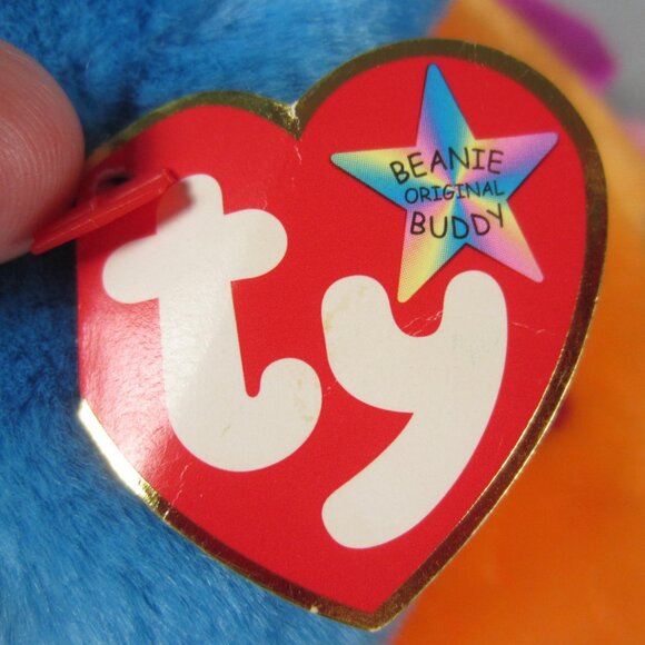 Beanie Babies TY Lips The Fish Rainbow Plush Toy - Picture 8 of 13